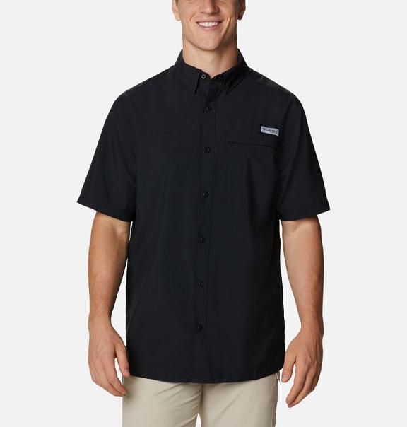 Columbia PFG Grander Marlin Shirts Black For Men's NZ65903 New Zealand